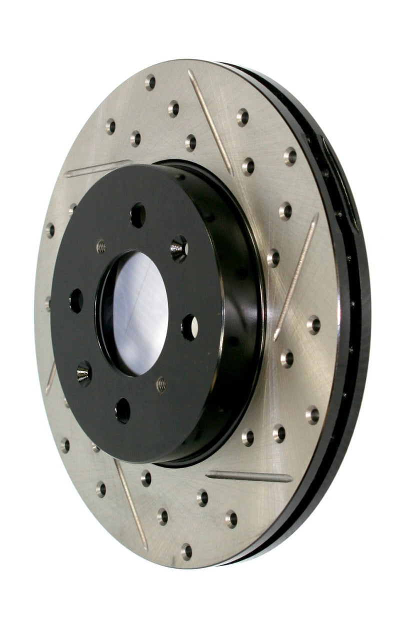 StopTech Slotted & Drilled Sport Brake Rotor - Rear Left - 2016-2017 Subaru WRX (w/EyeSight)