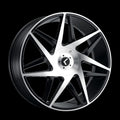 Kraze KR192 Phase 22x8.5 5x115/120 +38 Offset Gloss Black Machined Wheel