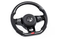 APR 15-26 Volkswagen Golf R/GTI/Jetta (MK7) Carbon Fiber/Silver Stitch Steering Wheel (Non Paddles)