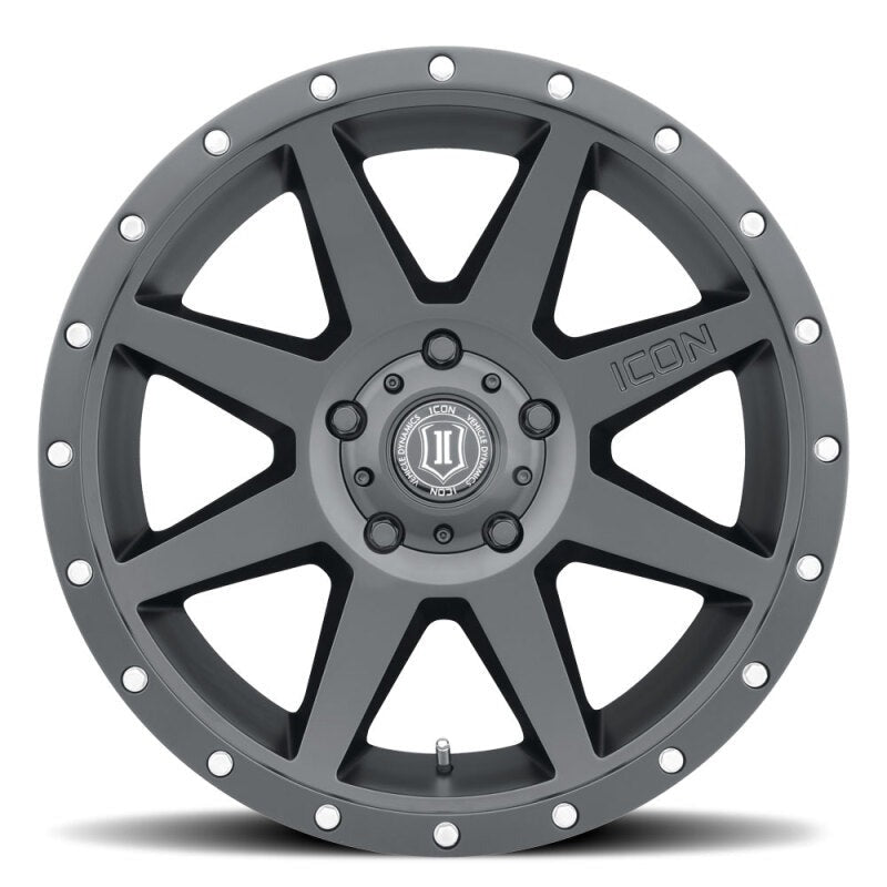 ICON Alloys Rebound 20x9 6x5.5 +16mm 5.625" Backspacing Satin Black Wheel - 1820909056SB
