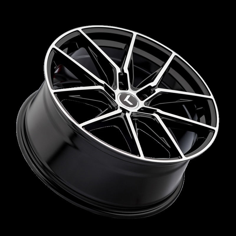 Kraze KR196 Evolve 22x9 5x112 +35 Offset Gloss Black Machined Wheel