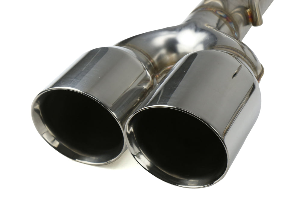 Remark Axle Back Exhaust Muffler Delete Stainless Double Wall Tips - 2015-2024 Subaru WRX / 2015-2021 STI
