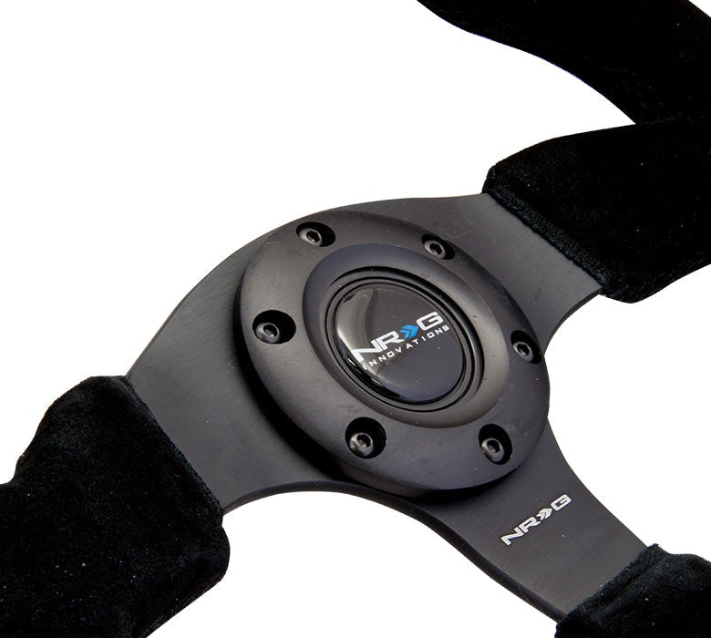 NRG Reinforced Steering Wheel Suede 320mm Black - Universal