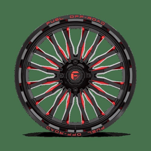 D822 24X7 4X156 G-BLK MILL-RED 13MM