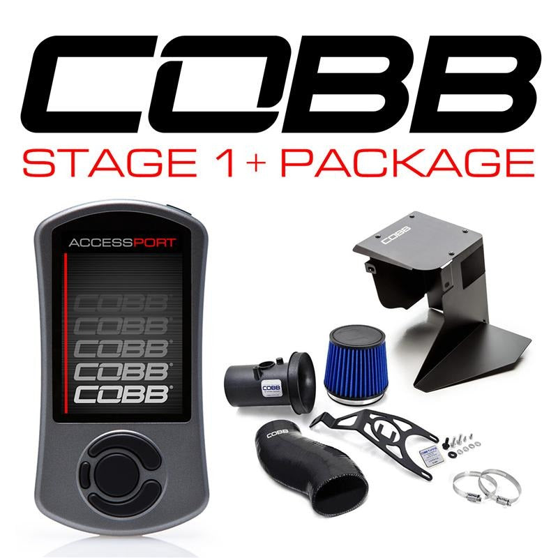 Cobb Stage 1+ Power Package w/ V3 Accessport - Blue SF Intake - 2015-2018 Subaru STI