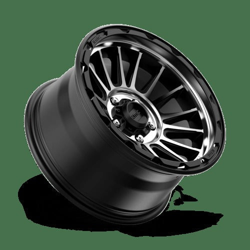 KM542 17X9 5X5.0 S-BLK MACH -12MM