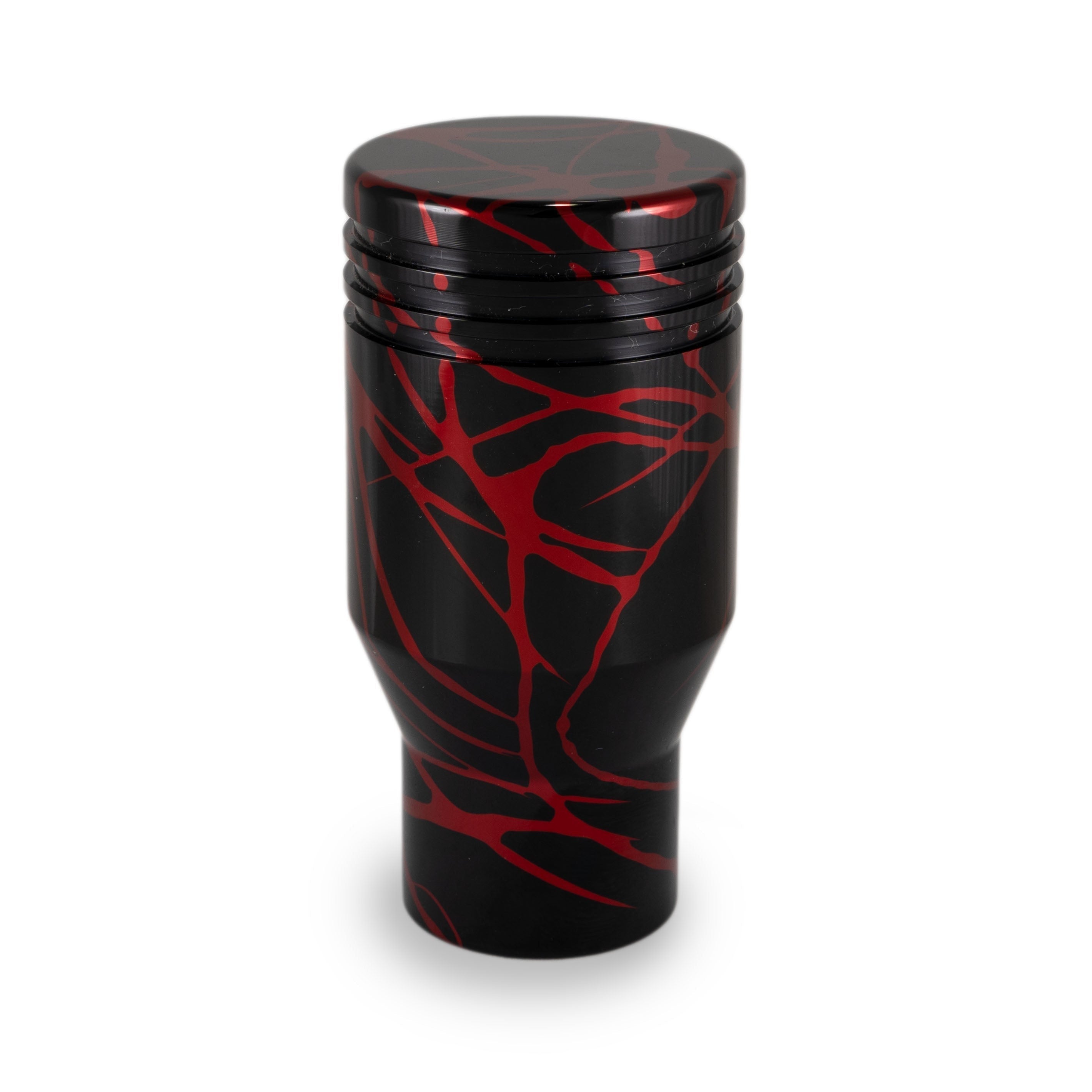 Billetworkz Automatic Shifter - Black w/ Red Splash - Fits Subaru CVT: WRX (15–21), Crosstrek (13–23), Forester (14–18), Impreza (12–23), Legacy/Outback (10–14)