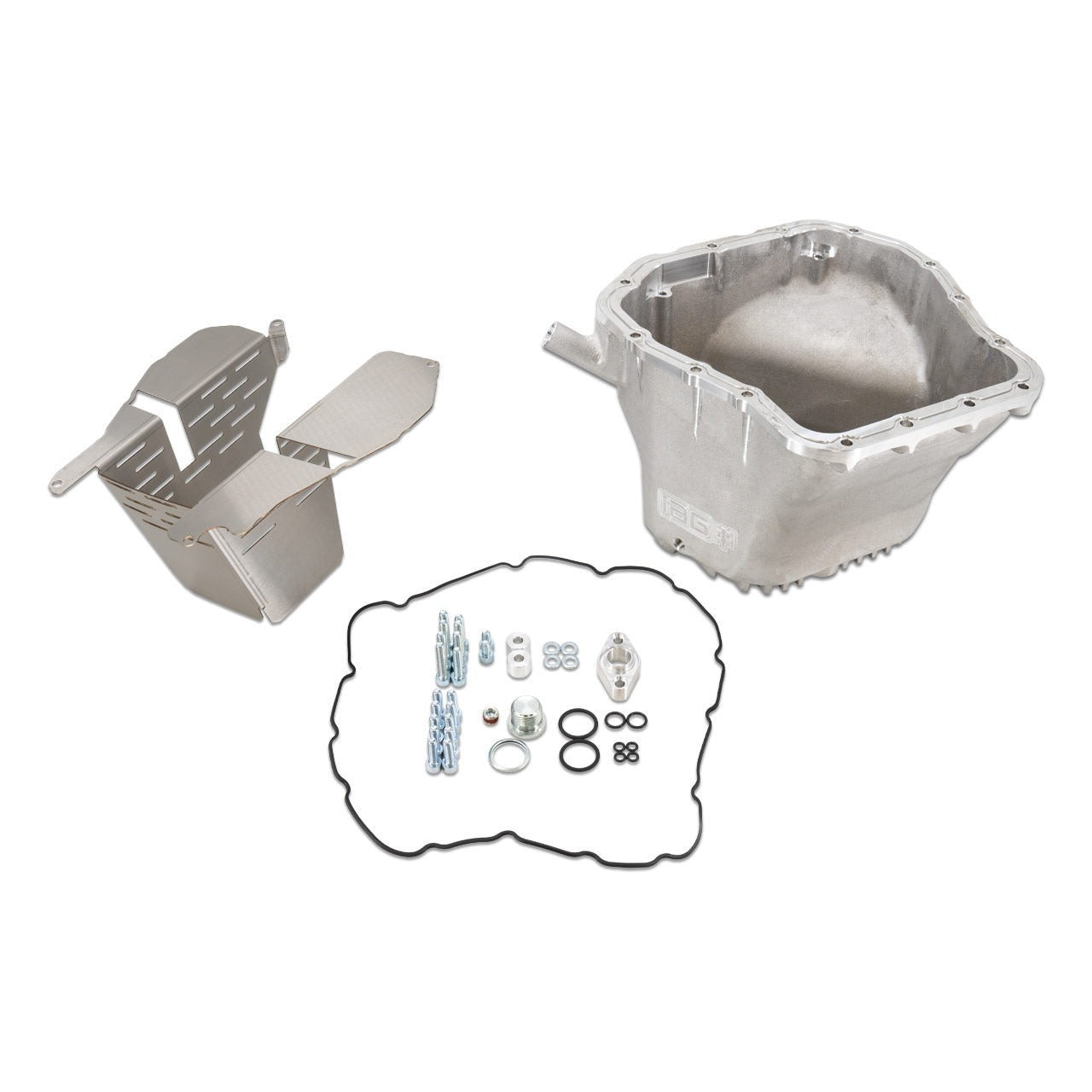IAG Street Series Oil Pan w/ Removable SS Lower Baffle - Silver (Pan + SS Baffle Only) - 2002-2014 Subaru WRX / 2004-2021 STI / 2005-2009 Legacy GT / 2004-2013 Forester XT