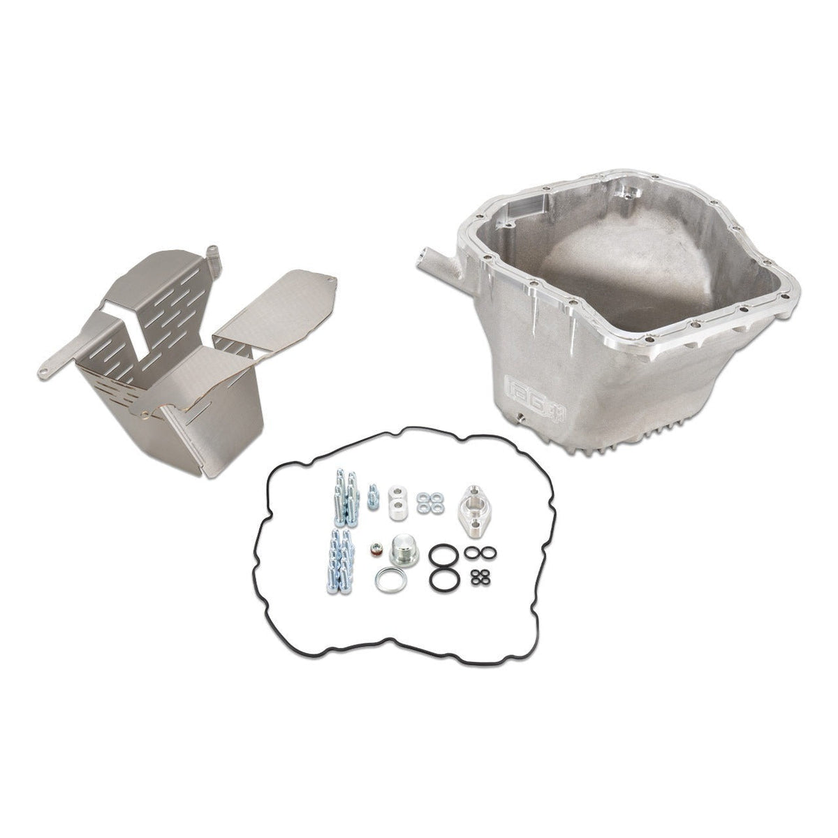 IAG Street Series Oil Pan w/ Removable SS Lower Baffle - Silver (Pan + SS Baffle Only) - 2002-2014 Subaru WRX / 2004-2021 STI / 2005-2009 Legacy GT / 2004-2013 Forester XT