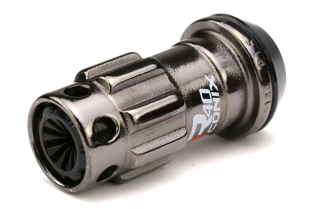 Project Kics R40 16+4 Iconix Locking Lug Nut Set w/ Black Plastic Caps M12x1.25 - Universal