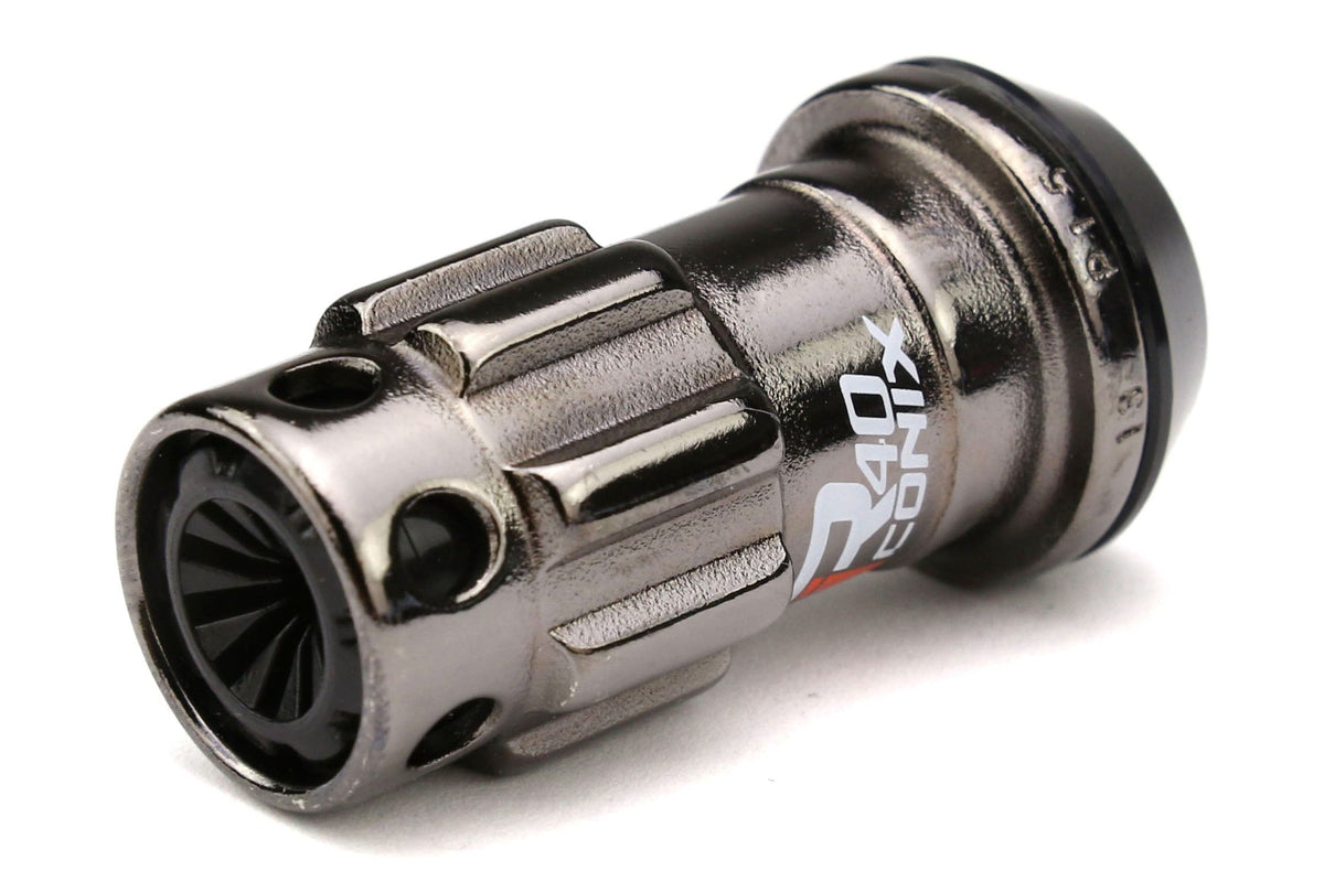 Project Kics R40 16+4 Iconix Locking Lug Nut Set w/ Black Plastic Caps M12x1.25 - Universal
