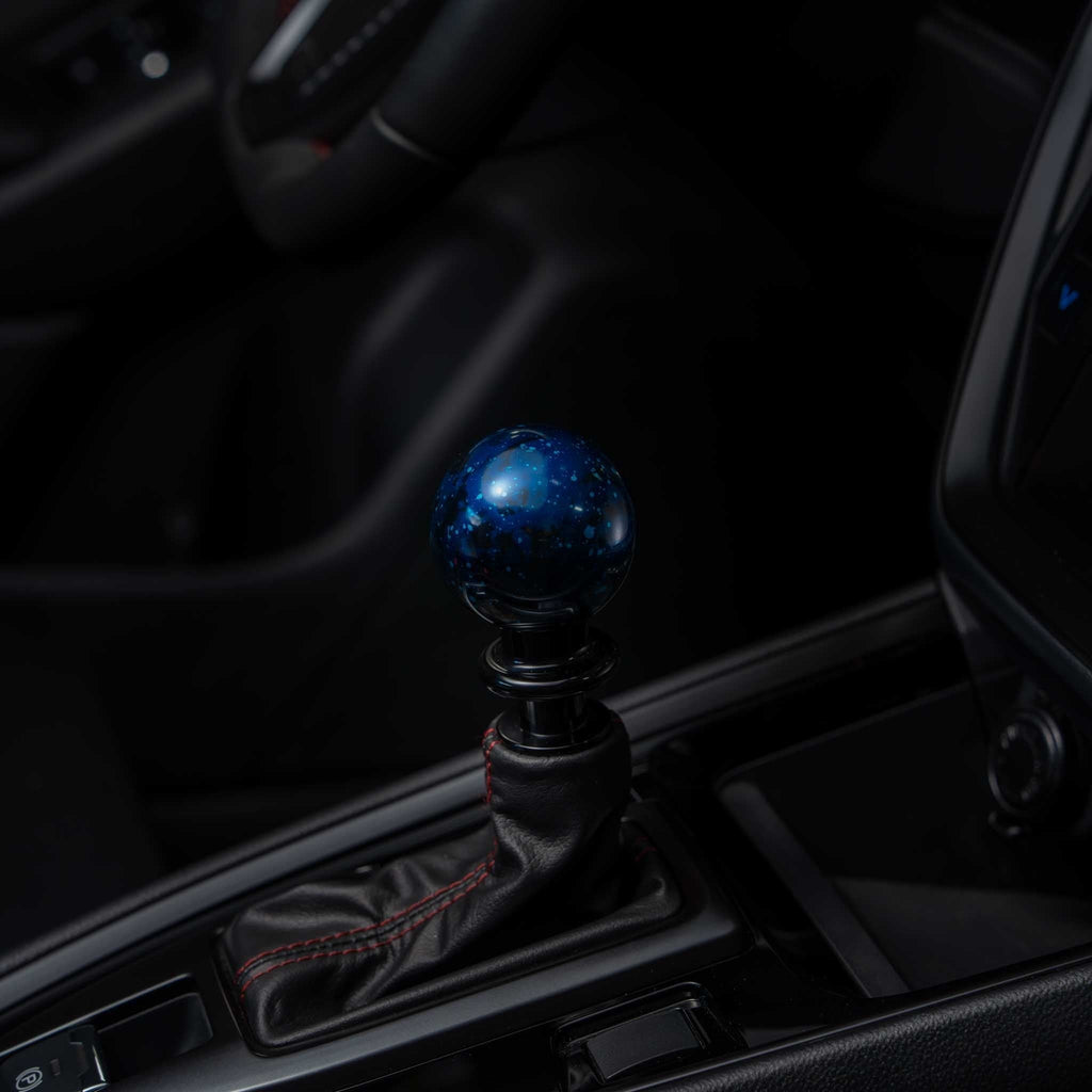 Billetworkz Automatic Shifter - Blue Cosmic Space - Fits Subaru CVT: WRX (15–21), Crosstrek (13–23), Forester (14–18), Impreza (12–23), Legacy/Outback (10–14)