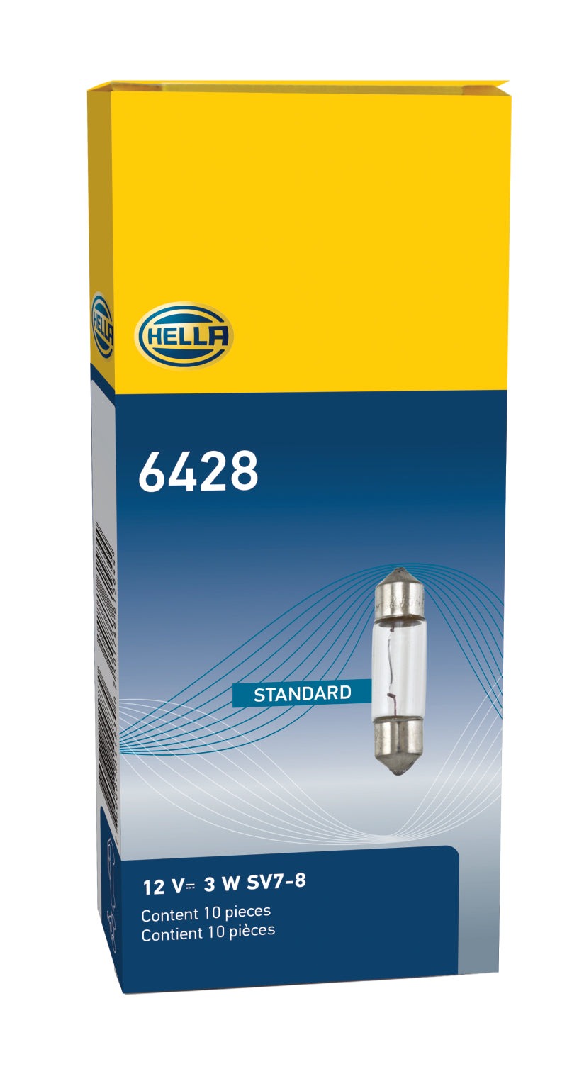 Hella Bulb 6428 12V 3W SV7-8 T2.25 8x28mm - Universal