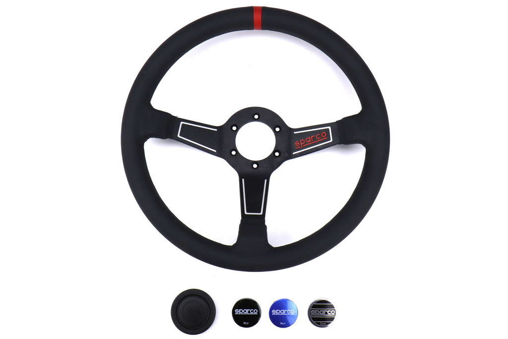 Sparco L575 Steering Wheel Leather Black - Universal