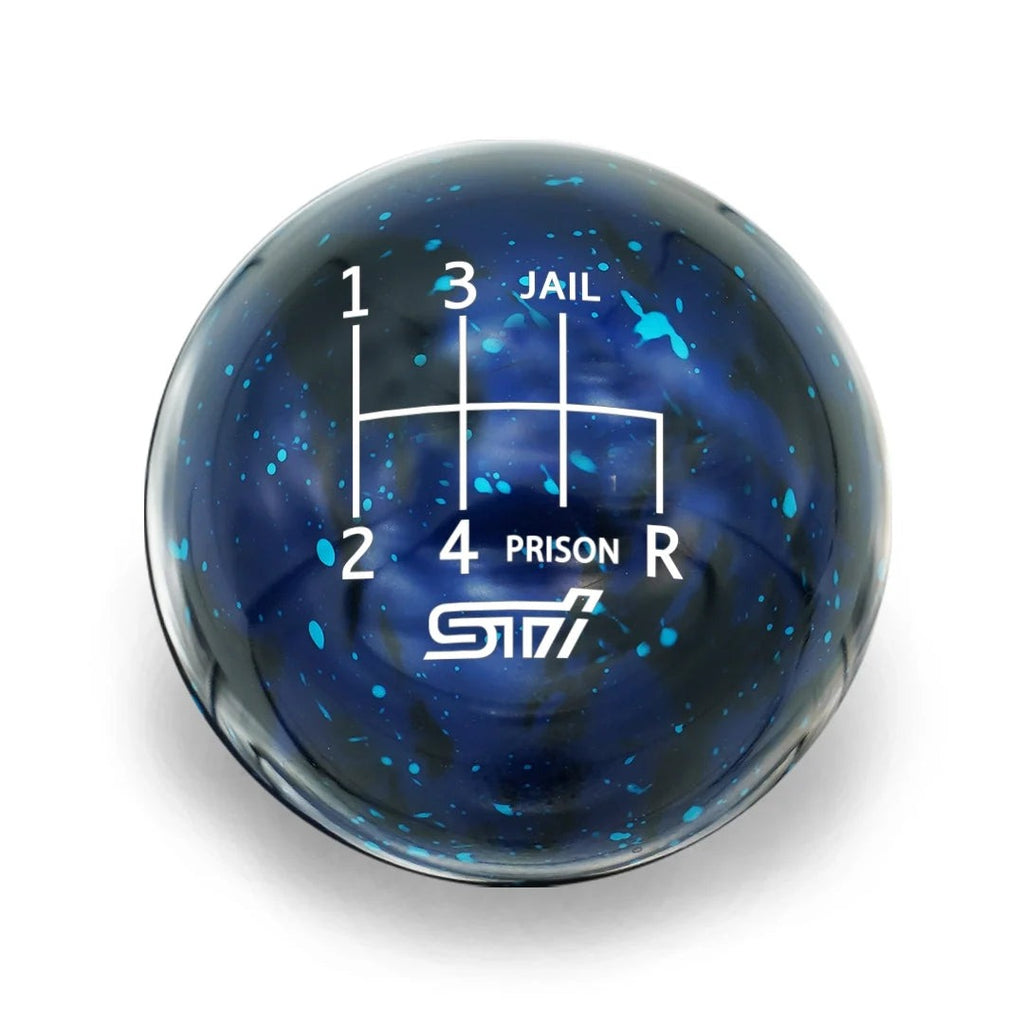 Billetworkz Cosmic Space Shift Knob - 6 Speed STI Jail-Prison Engraving - Subaru STI
