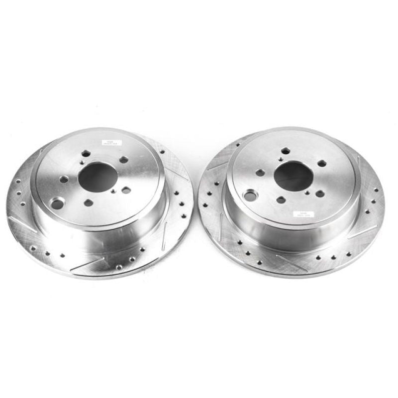 Power Stop Evolution Drilled & Slotted Rotors - Rear - 2013-2016 Subaru BRZ