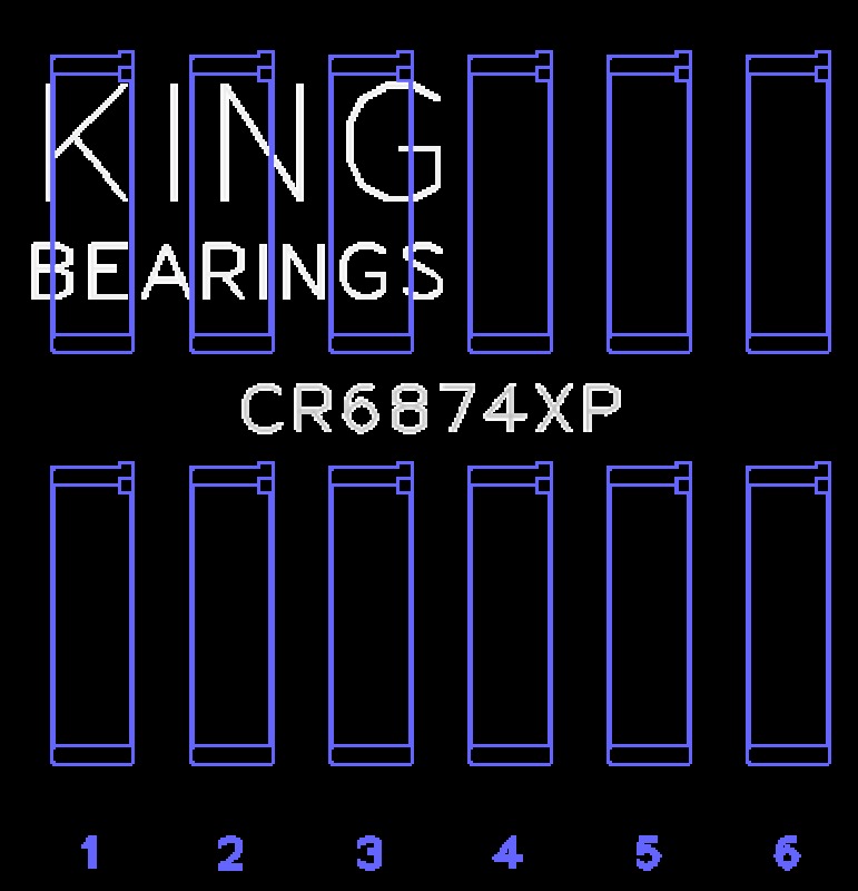 King Engine Bearings Performance Rod Bearing Set - Size STD - Subaru EZ30/EZ30D
