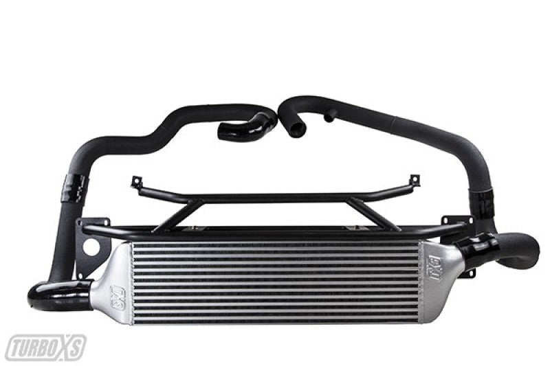 Turbo XS Front Mount Intercooler - Wrinkle Black Pipes - 2015-2017 Subaru STi