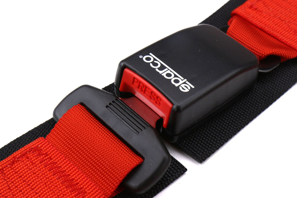 Sparco 2 Inch 4-Point Bolt-In Harness Red - Universal