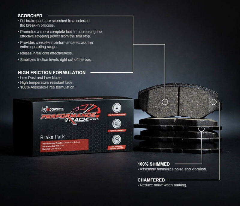 R1 Front Track/Street Brake Pads - 2002-2003 Subaru WRX / 1998-2001 Forester