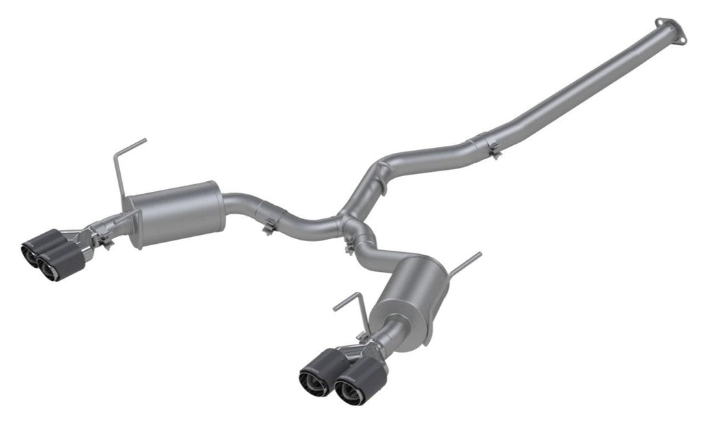 MBRP Street 3in Quad Carbon Fiber Tip Cat Back Exhaust - 2015-2021 Subaru WRX / STI