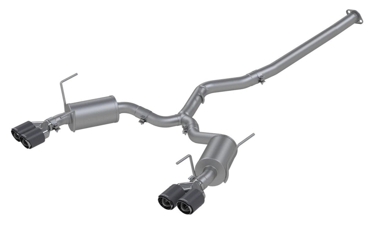 MBRP Street 3in Quad Carbon Fiber Tip Cat Back Exhaust - 2015-2021 Subaru WRX / STI