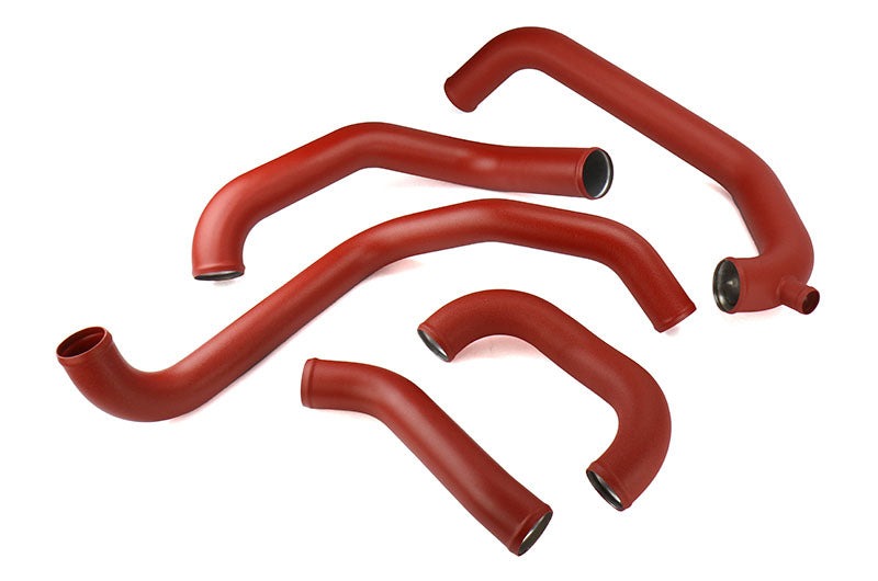 PERRIN Boost Tube Kit Red Piping Black Couplers - 2008-2014 Subaru STI