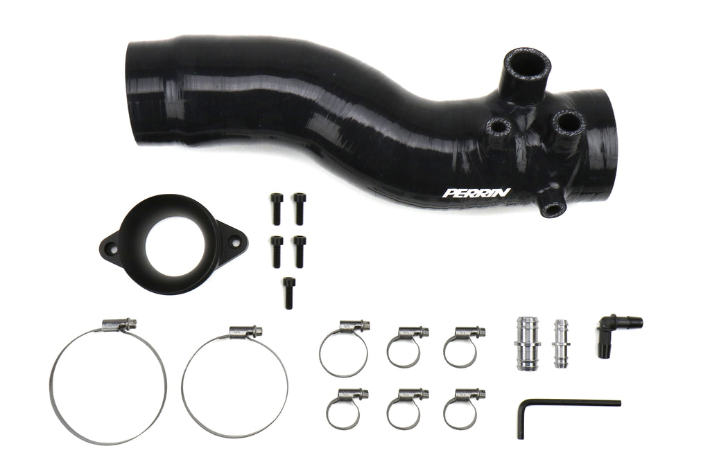 PERRIN Turbo Inlet Hose w/ Nozzle Black - 2015-2021 Subaru WRX