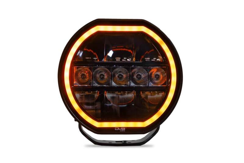 DV8 Offroad 7in Halo Elite Round Light w/ Accent Halo - White/Amber