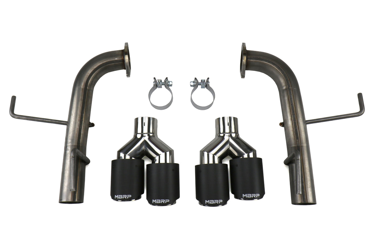 MBRP 2.5in Quad Carbon Fiber Tip Axle Back Exhaust - 2015-2021 Subaru WRX / STI