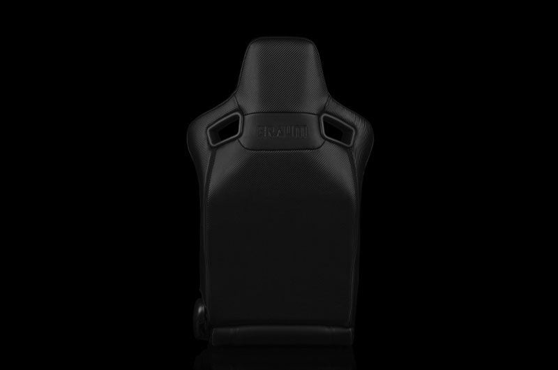 Braum Elite-X Series Sport Seats - Black Diamond (Double Grey Stitching / Black Piping) Pair - Universal