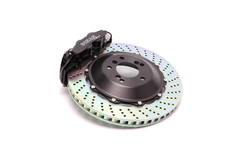 Dinan 01-06 BMW 3-Series (E46) Black Caliper/Drilled Brake Set - Rear