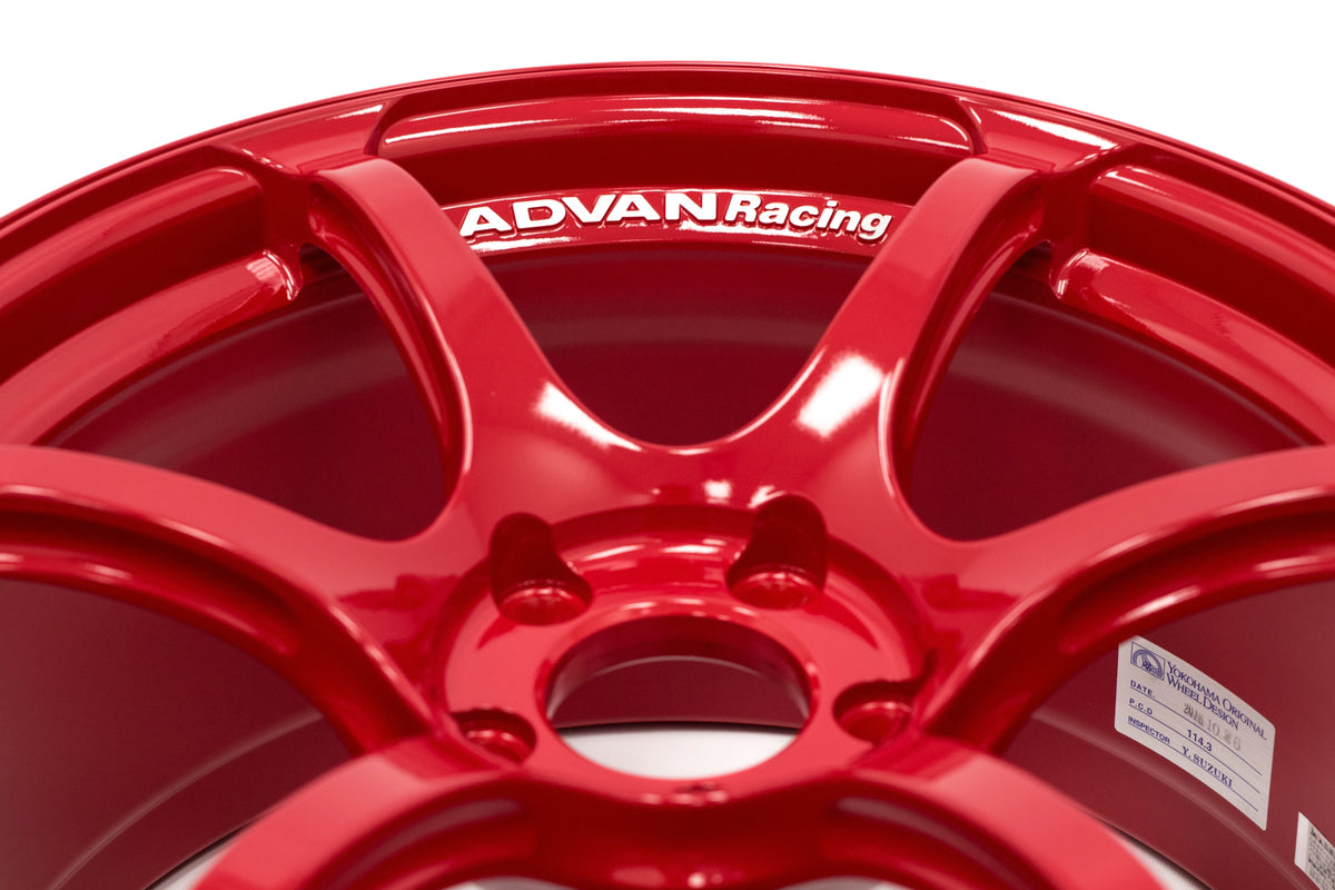 Advan RGIII Racing Hyper Red 18X9.5 +45mm 5x114.3 (Single Wheel) - 2015-2024 Subaru WRX / 2015-2021 STI / 2019-2024 Forester