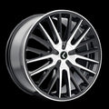 Kraze KR185 Double Down 18x8 5x112/120 +40 Offset Gloss Black Machined Wheel