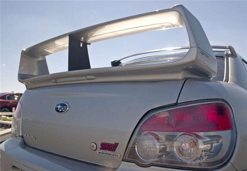 PERRIN Wing Stabilizer for FACTORY STI WING ONLY, Black - 2002-2007 Subaru WRX / 2004-2007 STI