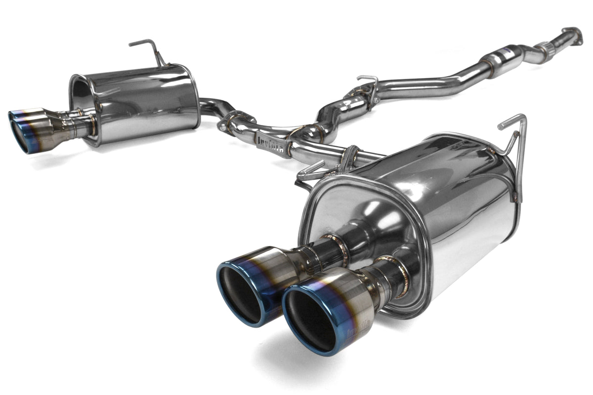 Invidia Q300 Quad Exit Cat-back Exhaust - Titanium Burnt Tips - 2022-2024 Subaru WRX