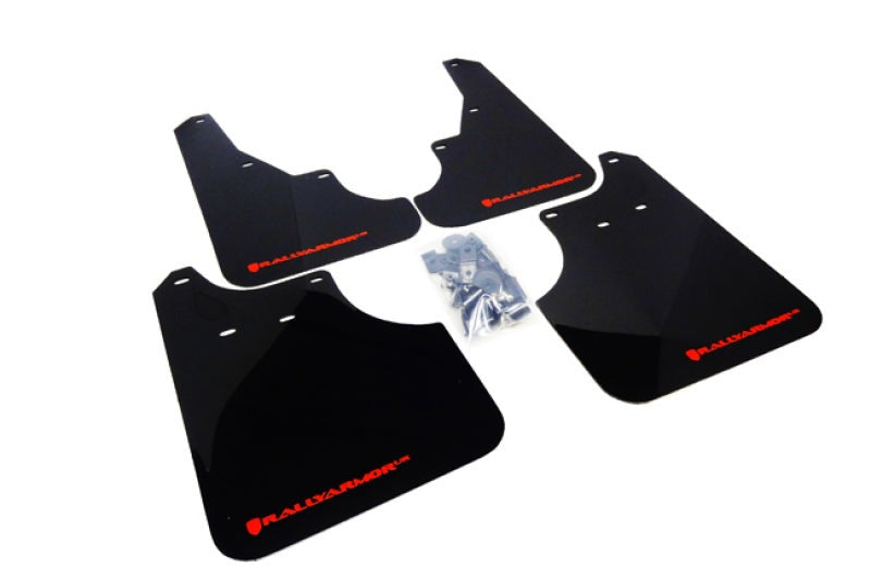 Rally Armor UR Mud Flap w/Red Logo - Black - 2009-2013 Subaru Forester