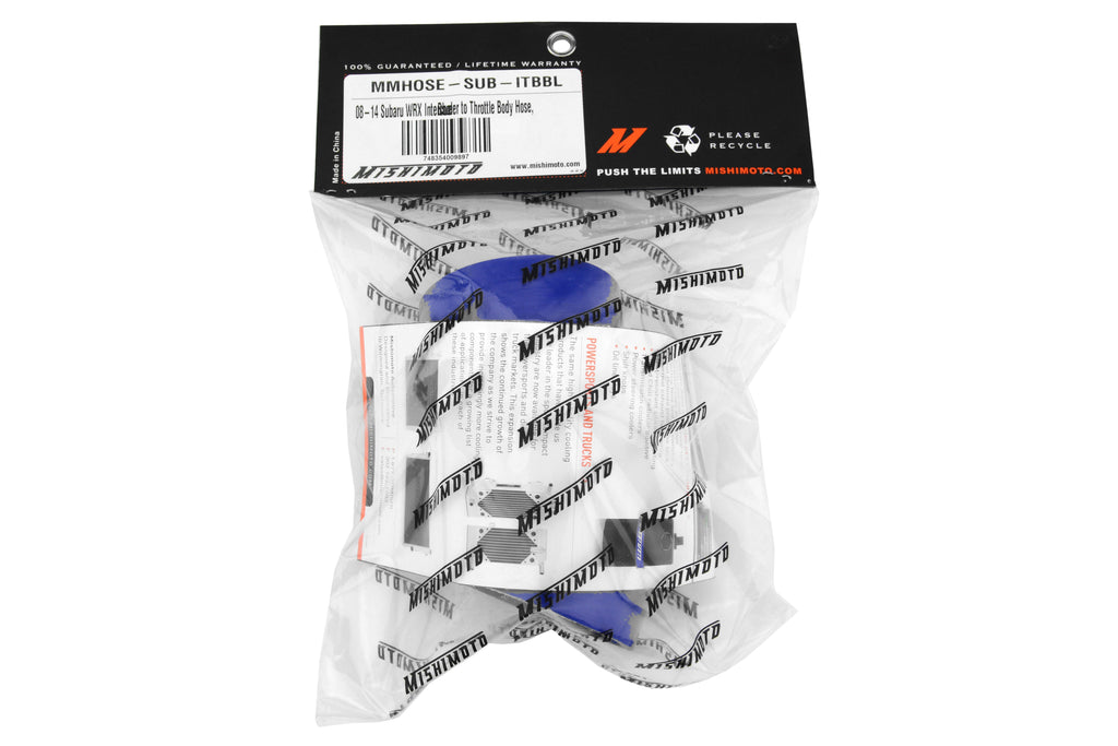 Mishimoto Silicone Throttle Body Blue Hose - Subaru Models (inc. 2008-2014 WRX)