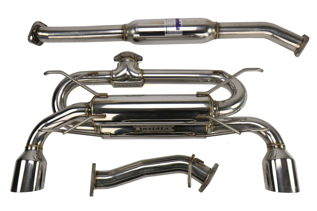 Invidia Gemini R400 Catback Exhaust System - Stainless Steel Tips - 2013-2016 Scion FR-S / 2013-2020 Subaru BRZ / 2017-2020 Toyota 86