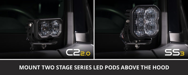 Diode Dynamics 18-21 Subaru Crosstrek Pro SS3 LED Ditch Light Kit - White Combo