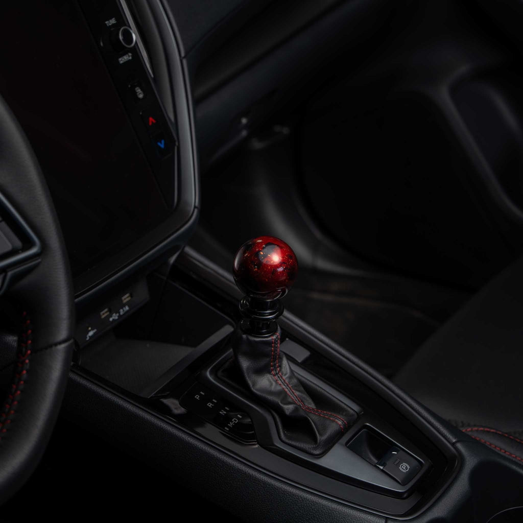 Billetworkz Automatic Shifter - Red Cosmic Space - Fits Subaru CVT: WRX (2022+), Crosstrek (2024+), Forester (2025+), Impreza (2024+), Legacy/Outback (2015+)