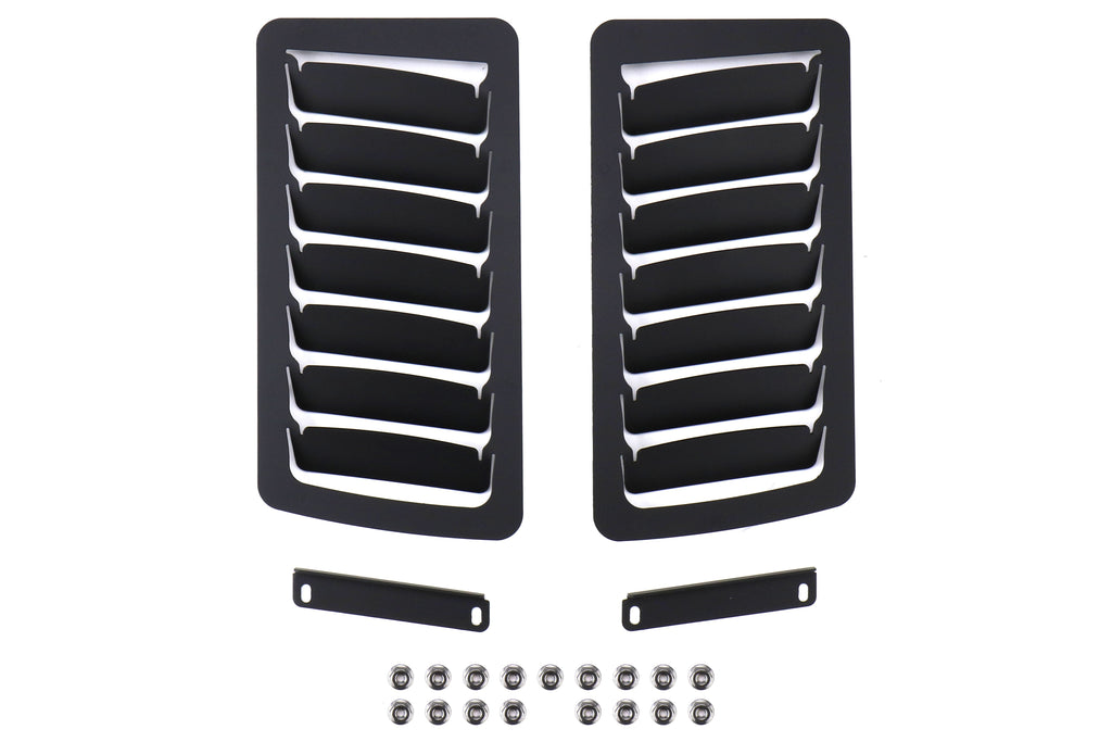 Verus Engineering Hood Louver Kit Large Louvers Only Powder Coated Black - 2013-2021 Scion FRS / Subaru BRZ / Toyota 86