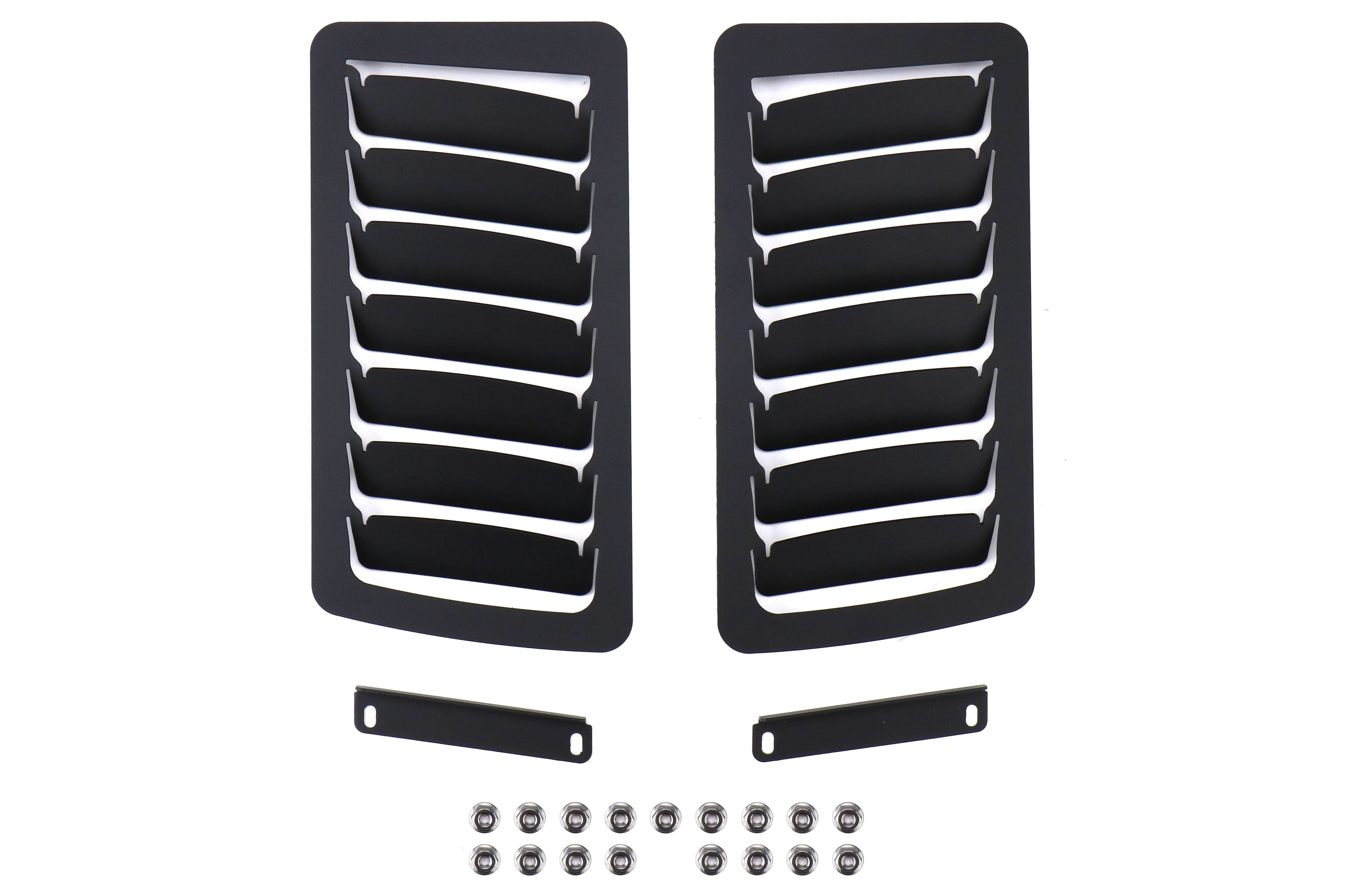 Verus Engineering Hood Louver Kit Large Louvers Only Powder Coated Black - 2013-2021 Scion FRS / Subaru BRZ / Toyota 86