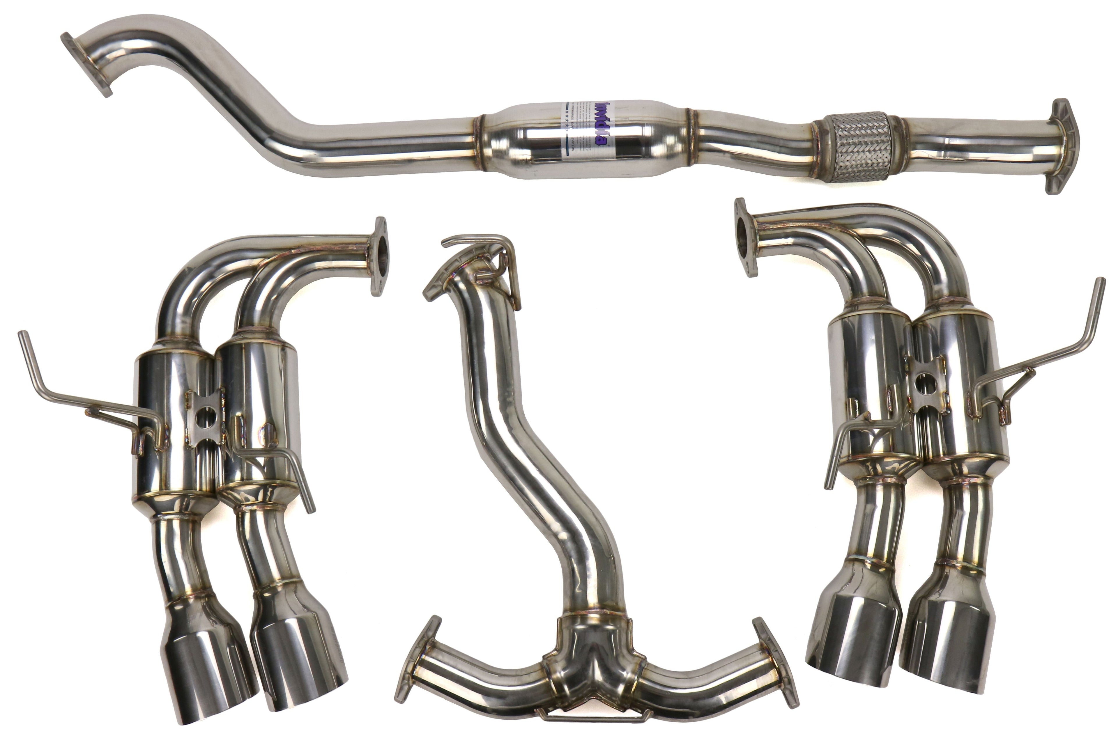 Invidia Gemini Single Layer Cat Back Exhaust w/ Stainless Steel Tips - 2015-2021 Subaru WRX / STI