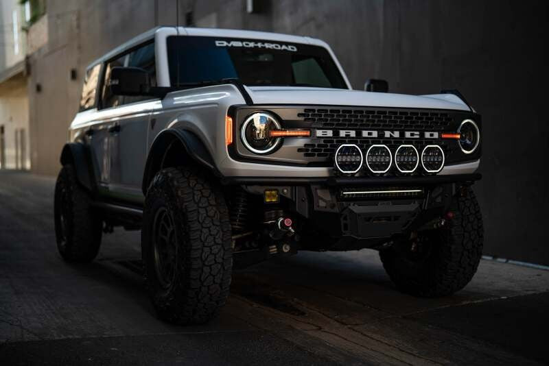 DV8 Offroad 7in Halo Elite Round Light w/ Accent Halo - White/Amber