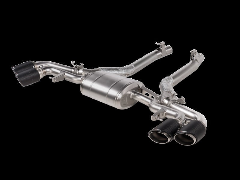 Akrapovic Slip-On Line Titanium with Carbon Fiber Tips for 2024+ BMW X5M / X6M (Face Lift) - S-BM/T/35H