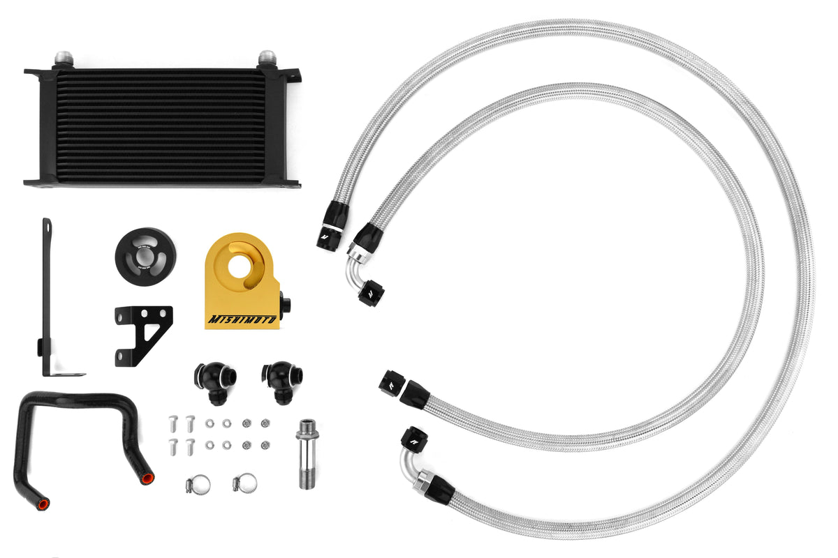 Mishimoto Thermostatic Oil Cooler Kit Black - 2015-2021 Subaru WRX