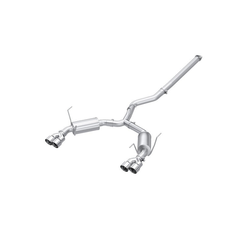 MBRP 3in Street Profile Cat-Back - Dual Split Rear Quad Tips - 2022-2026 Subaru WRX