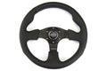 NRG Reinforced Steering Wheel 320mm Black w/ Blue Stitch - Universal