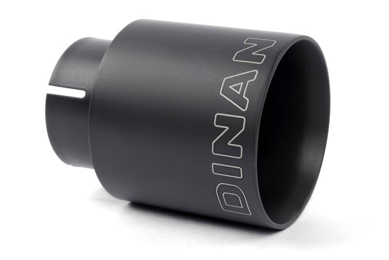 Dinan Double-Walled 4in Clamp-On Exhaust Tip - Black - 4in Outlet / 3in Inlet